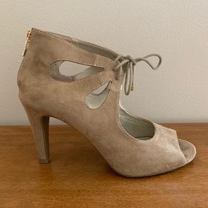 Nude Suede Heels